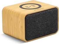 477352 Enceinte Bluetooth Bamboo Portable Avec Chargeur Induction Pour Smartphone[X189]