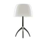 Foscarini - Lumiere Grande Black Chrome/White Dimmer - Bordslampor - Rodolfo Dordoni - Vit