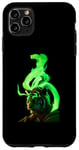 Coque pour iPhone 11 Pro Max Anthro Green Tiger Mage Flames Cinematic Fire