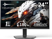 Gaming Monitor 24 Pouces, 180 Hz, 1ms, Full HD(1920 x 1080) écran sans Cadre, Adpitive Sync, HDMI 1.4 & DP 1.2, 300Nits, sRGB 110%, Ultra-Thin Bezel, Adjustable Tilt - Noir MFG24F4L.[G8]