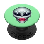 Alien with Full Beautiful Lips PopSockets Adhesive PopGrip