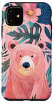 Coque pour iPhone 11 Rose moderne Tropical Mama Bear Mama Bear Mignon Fleur Design pour