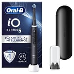 Oral-B iO5 Electric Toothbrushes For Adults, 1 Toothbrush Head & Travel Case, 5 Modes With Teeth Whitening, UK 2 Pin Plug, Black