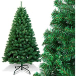 Randaco - Sapin de Noël Artificiel Décoration de Noël réutilisable avec Support en Métallique pour Xmas Party Décoration 180cm Vert