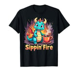 Sippin’ Fire Cute Dragon Tea Lover T-Shirt