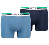 Lot de 2 Boxers Levi's® coton biologique bleu