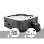 Spa gonflable Intex PureSpa Ardoise carré 6 places - Bulles, wifi, traitement brome