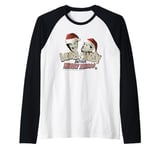 Laurel & Hardy Christmas Another Merry Xmess Raglan Baseball Tee