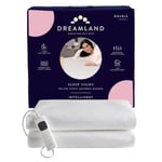 Dreamland Double Size Sleep Tight Deluxe Fleecy Mattress Warmer/Underblanket (Intelliheat Plus Fast Heat, Machine Washable, 150 x 120 cm, 1 Detachable Control, 4 Temperature and Auto Timer)