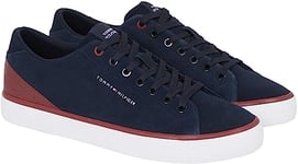 Tommy Hilfiger Men Trainers Core Low Suede Shoes Vulcanised, Blue (Desert Sky), 6.5 UK