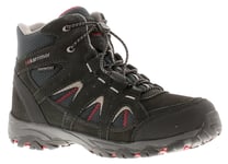 Karrimor Boys Walking Boots Shoes Bodmin mid kids 2 wt Lace Up black Suede - Size UK 5