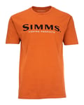 Simms Logo T-Shirt Adobe Heather XL Behagelig bestselger logo T-skjorte