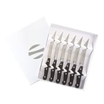 Coffret cadeau de 6 Couteaux Steak Lame Demi dentée série maitre cm 11 de Montana