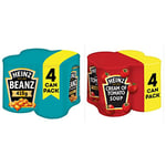 Heinz Baked Beanz, 4 x 415g & Cream of Tomato Soup, 4 x 400g