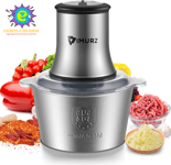 2L Electric Mini Food Chopper Food Processor Meat Grinder,4 Bi-Level Blades,500