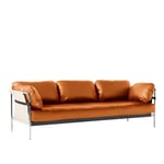 HAY - Can 3 Seater - Chrome Base - Natural Canvas - Cat.6 - Sense Cognac - Sofaer - Ronan & Erwan Bouroullec - Brun