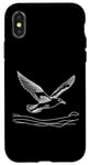 Coque pour iPhone X/XS Line Art Oiseau et ornithologue Goéland argenté