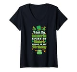 Womens Irish by birth, lucky by nature. Birthday, Saint Patrick's V-Neck T-Shirt