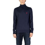 U.S. POLO ASSN. Pull En Coton Bleu Pour Homme Authentique