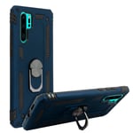 Huawei P30 Pro Case Bi Material Rigid Soft Magnetic Ring Stand Dark blue