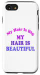 Coque pour iPhone SE (2020) / 7 / 8 Love Big My Hair Is Beautiful Afro Bouclés Rose