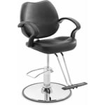 Physa - Fauteuil de coiffeur Chaise de barbier Repose-pieds en t 53 - 64 cm 160 kg noir