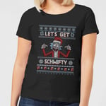 Rick and Morty Lets Get Schwifty Women's Christmas T-Shirt - Black - M