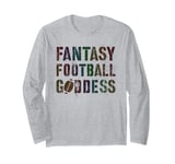 Draft Day FANTASY FOOTBALL GODDESS Queen Wife Cool Legend Long Sleeve T-Shirt