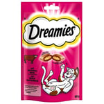 Blandat provpack: Dreamies Cat Treats 4 x 60 g  - Ost, Kalkon, Lax och Nötkött