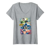 Justice League Panels T-Shirt avec Col en V