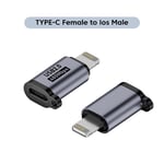 Adaptateur Micro Usb Vers Type C,Mini Usb Vers Usb C,480mbps,Données Rapides,Connecteur De Charge,Usbc Vers Pluies,Adaptateur Pour Iphone,Android - Type 1pc C To Lightning