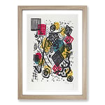 Big Box Art Small Worlds V by Wassily Kandinsky Framed Wall Art Picture Print Ready to Hang, Oak A2 (62 x 45 cm)