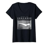 Womens Spirit Of Concorde Aeroplane In The Air V-Neck T-Shirt