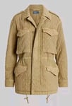 Polo Ralph Lauren Cable Quilted Field Jacket Beige Size Medium