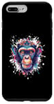 Coque pour iPhone 7 Plus/8 Plus Tête de singe | Œuvre d'art de portrait d'animal colorée