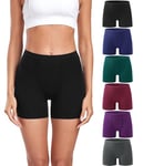 wirarpa Boxer Femme Modal Shorty Femme Super Doux Panty Caleçons Femme Short Sécurité sous Jupe Lot de 6 Multicolor Taille L