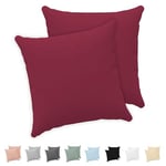 Twinzen® Taie Oreiller 60x60 (Lot de 2) - 100% Coton Jersey 150 GSM - 60 x 60 cm - Taie d'oreiller 60x60 - Housse de Coussin avec Fermeture Éclair - Certifié Oeko-Tex