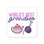 World's Best Grandma Coaster - Work from Home Coasters New Job Gifts Leaving Grandparent Mum Mother's Day Birthday Placemat Coffee - CC24