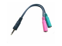 MicroConnect - Prise de casque micro - mini-phone stereo 3.5 mm mâle pour mini-phone stereo 3.5 mm, jack mini femelle