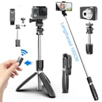 4 In 1 Phone Camera Tripod Bluetooth Selfie Stick 360° Extendable + Remote