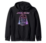 Star Wars Darth Vader Galactic Purple Hue Helmet Zip Hoodie