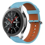 Samsung Galaxy Watch 46mm / Gear S3 Classic / Gear S3 Frontier klockarmband i äkta läder - Baby Blå