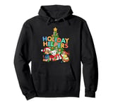 Paw Patrol Chase, Marshall, Rubble Christmas Holiday Helpers Pullover Hoodie