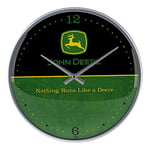 Nostalgic-Art Burg-Wchter Murale rétro, Grande Horloge de Cuisine, Multicolore, John Deere Logo – Black and Green