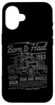 Coque pour iPhone 16 Born to Haul Semi-Truck Semi-remorque Driver Design