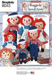 Simplicity Crafts Sewing Pattern 8043 Raggedy Ann & Andy Doll Toys (simpl...