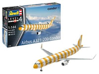 Revell Airbus A321-200 Condor 03788 Maquette en plastique non construit/non peint à l'échelle 1/144 Couleur moulée