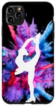 Coque pour iPhone 11 Pro Max Patinage artistique coloré Patin à glace Fille Rose Violet