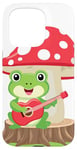 Coque pour iPhone 15 Pro Anime Kawaii Musical Frog Mushroom