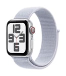 Apple Watch SE GPS + Cellular 40 mm Boîtier en Aluminium Argent avec Boucle Sport Nuée bleue